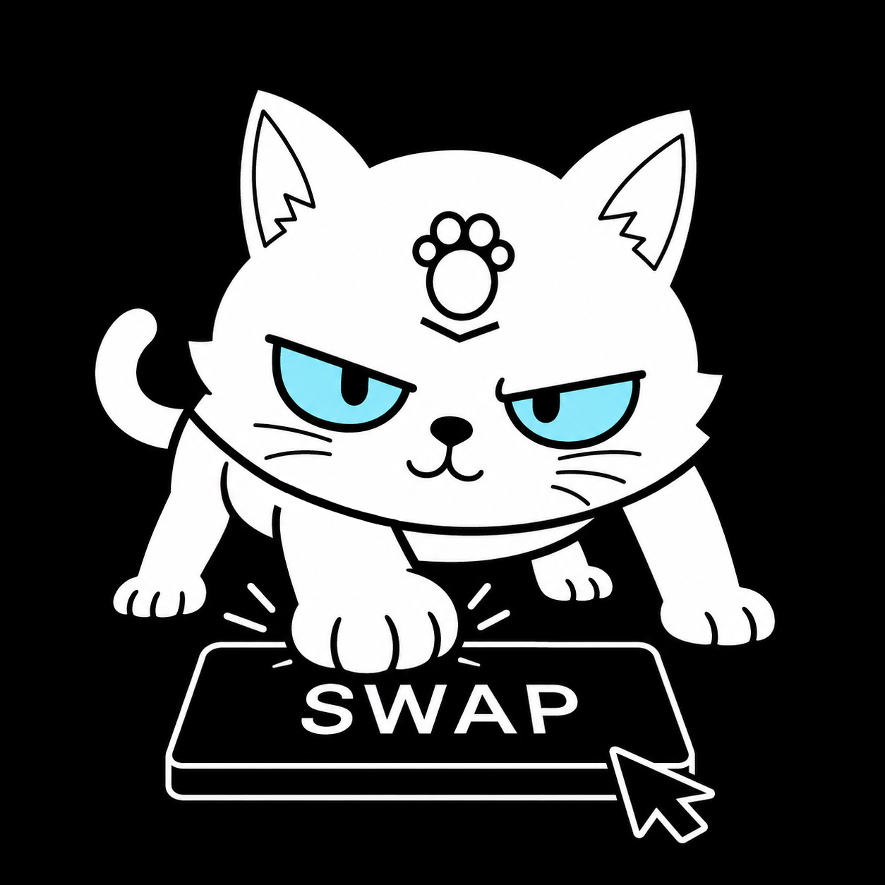 Pawlantir slams a paw on a big SWAP button.